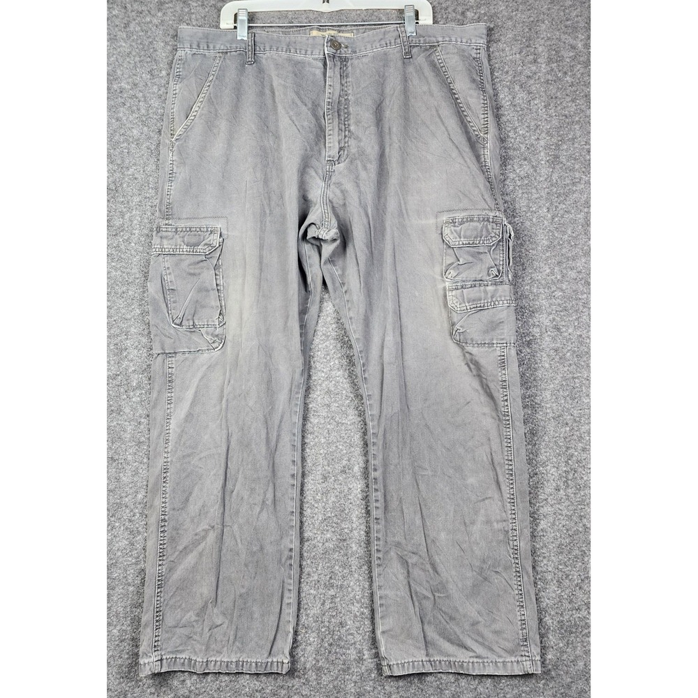 Wrangler Cargo Pants Mens 42x30 Gray 70BRWAH Straight Leg Workwear Utility